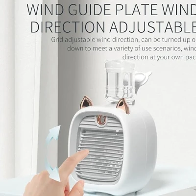 Ventilator portabil reincarcabil cu pulverizator de apa Andowl Q HF2