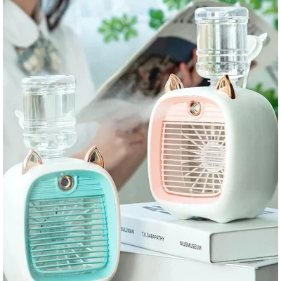 Ventilator portabil reincarcabil cu pulverizator de apa Andowl Q HF2