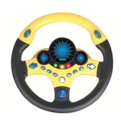 Volan interactiv cu lumini si sunete Learning Simulate Driver galben