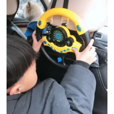 Volan interactiv cu lumini si sunete Learning Simulate Driver galben
