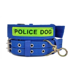 UB Zgarda (curea) pentru caini 70 cm fluorescenta POLICE DOG