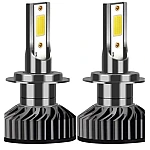 Set 2 becuri LED H7 F2 MINI COB 100W lumina alb-rece 12.000 lumeni