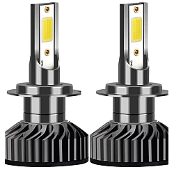 Set 2 becuri LED H7 F2 MINI COB 100W lumina alb-rece 12.000 lumeni