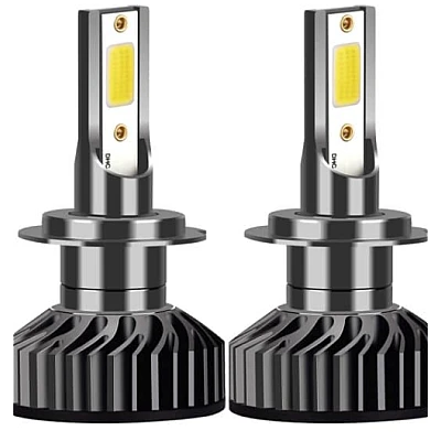 Set 2 becuri LED H7 F2 MINI COB 100W lumina alb-rece 12.000 lumeni Set 2 becuri LED H7 F2 MINI COB 100W lumina alb-rece 12.000 lumeni