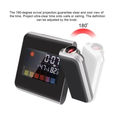 Ceas Meteo 8190 cu calendar si higrometru ce proiecteaza ora pe tavan