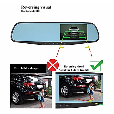 Oglinda AUTO display 3.5" cu camera fata-spate Oglinda AUTO display 3.5" cu camera fata-spate