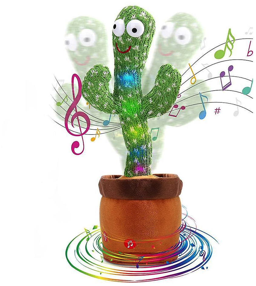 CACTUS dansator si vorbitor de plus cu LED-uri Colorate / Jucarie interactiva