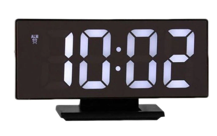 Ceas digital led mirror clock cu afisaj ALB DS-3618L