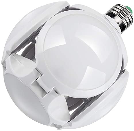 Bec LED Minge de Fotbal 40W Pliabil Ajustabil 4 extensii ALB