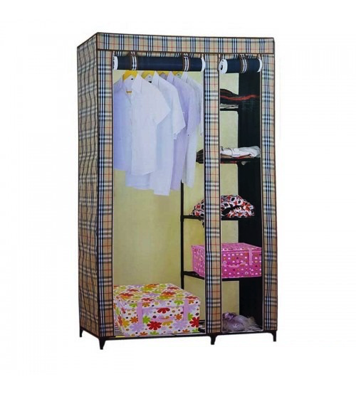 Dulap Textil JJL-0719 2 Compartimente: Spațiu Elegant și Portabil pentru Haine | GAVE.ro