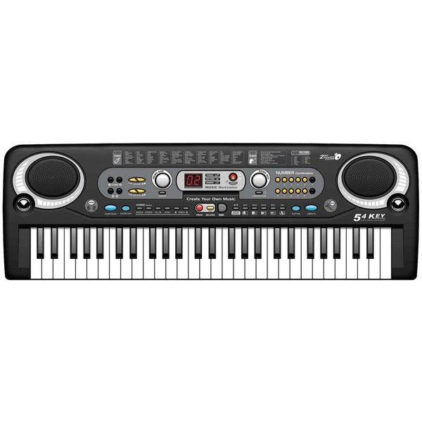 Orga Electronică 54 Clape cu Microfon: Ideală pentru Copii și Începători Pasionați de Muzică