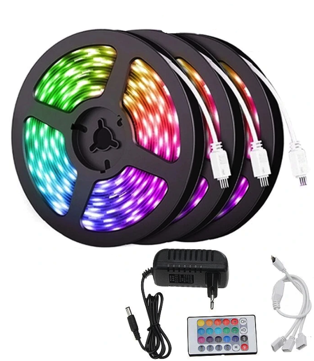 Kit Banda Led Rgb 15 Metri 3x5 Metri 5050 cu Telecomanda