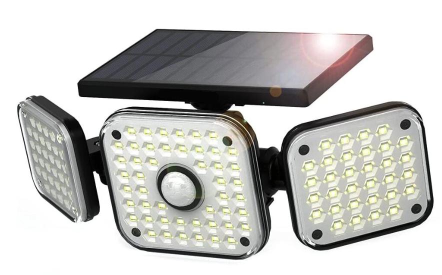 Lampa solara tripla LF-1789A de perete cu senzor miscare