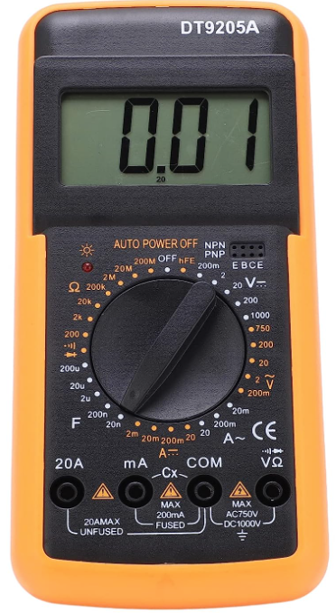 Multimetru DT9205A electric digital multifunctional universal cu test de electricitate durabil de inalta precizie