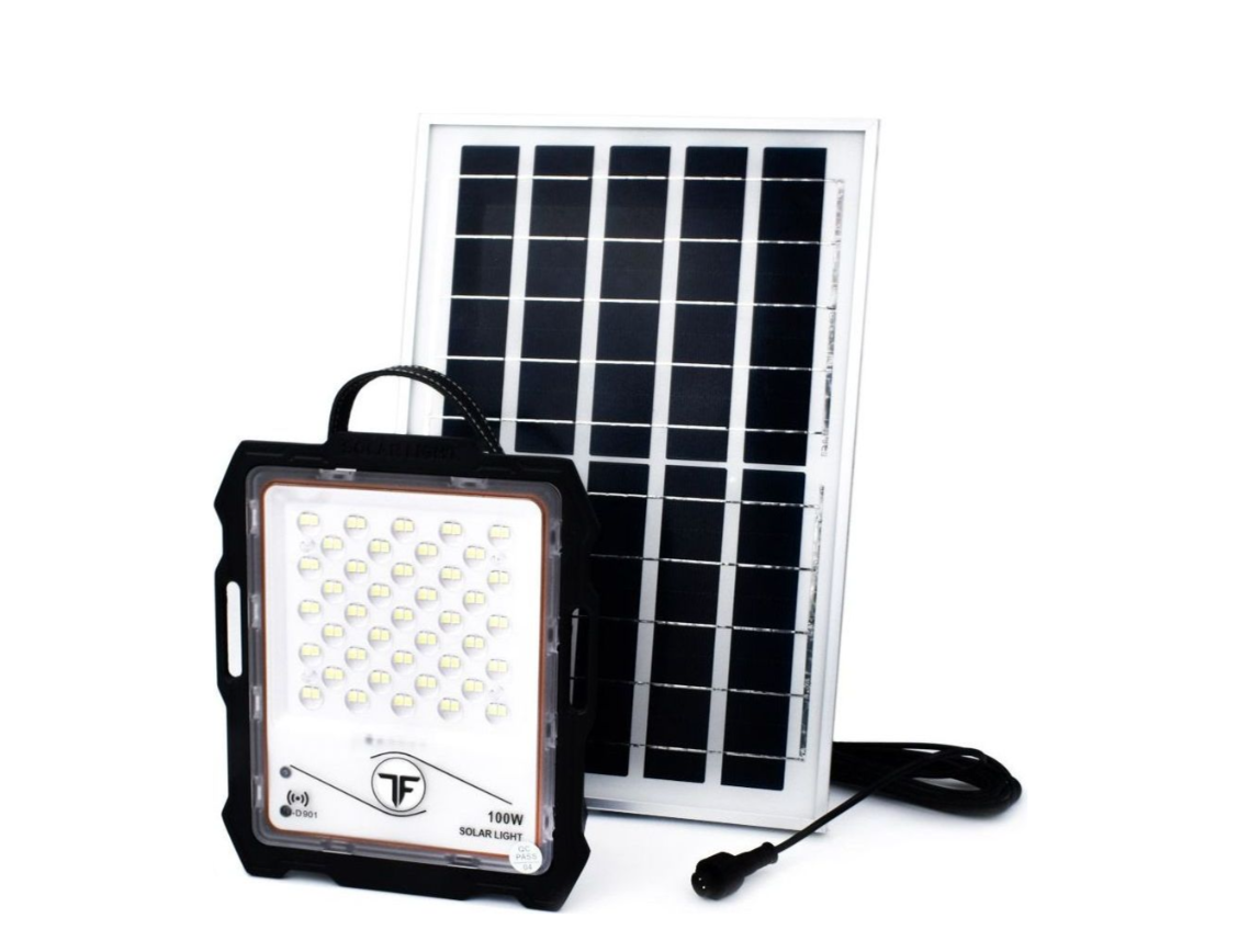 Proiector 100W cu panou solar MJ-D901