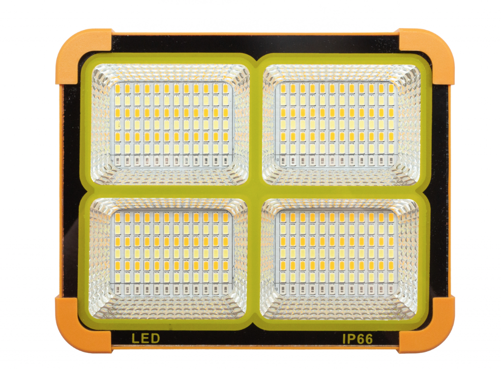 Proiector Solar portocaliu Portabil 336 led D10 4 casete