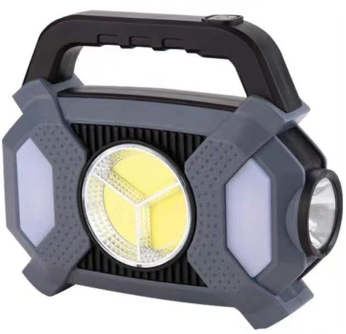 Lanterna LED reincarcabila cu panou solar maner si LED COB CERC