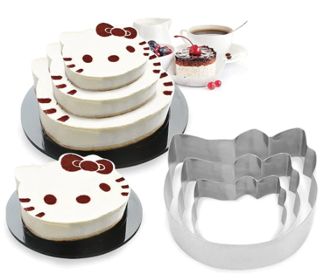 Set 3 forme pentru tort model Hello Kitty