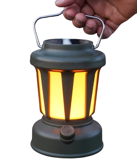 Lampa Solara de Camping LY18 Verde cu Maner