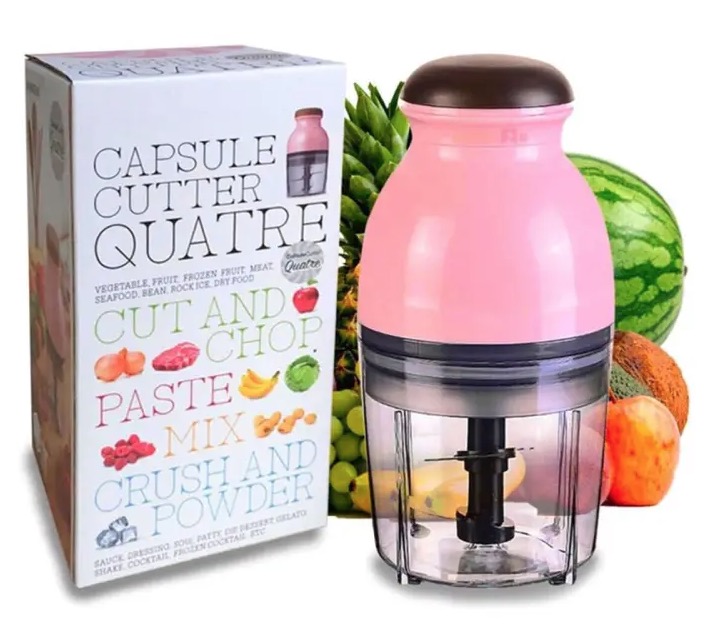 Tocator QUATRE multifunctional pentru legume si fructe Roz 600 ml