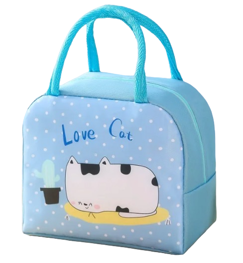 Geanta de pranz termica din panza Love Cat