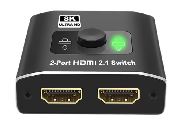 Splitter Switch HDMI cod QZ8Q2 8K cu 2 x HDMI 2.1 60/120 Hz la 1 x HDMI