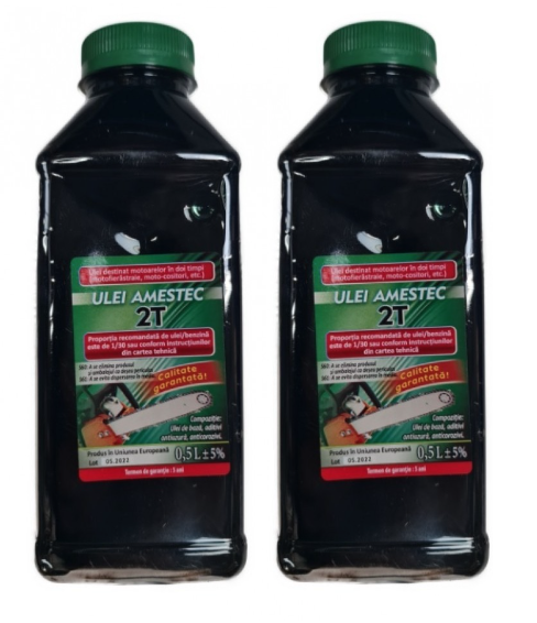 Set 2 Ulei amestec 2T VERDE 0,5l (B40)