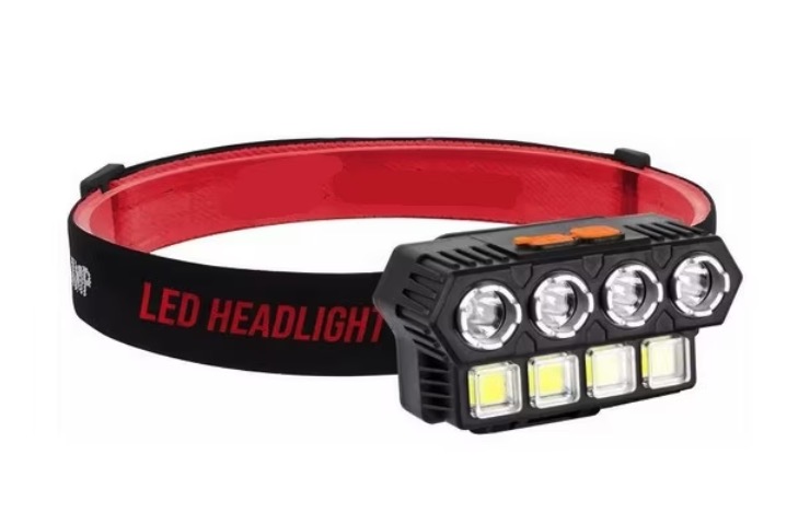 Lanterna de cap LL-6644 cu 4 LED + 4 COB