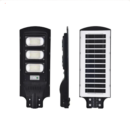 Lampa solara stradala LED 150W cu panou fotovoltaic cu 3 casete