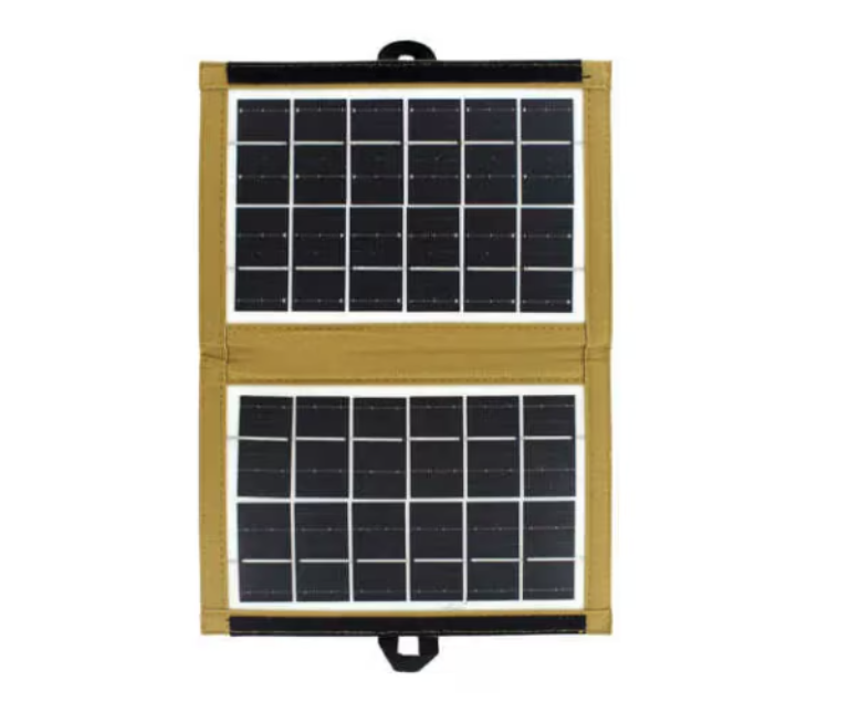 Panou solar Portabil 4W CL-670 cu husa textila maro