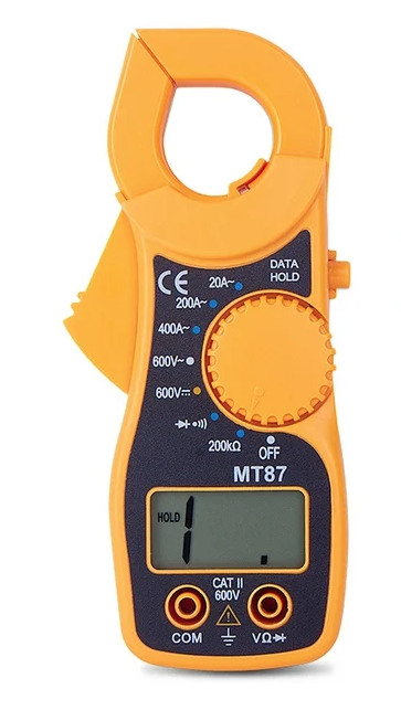 Clampmetru mic galben multifunctional MT87 AC/DC -