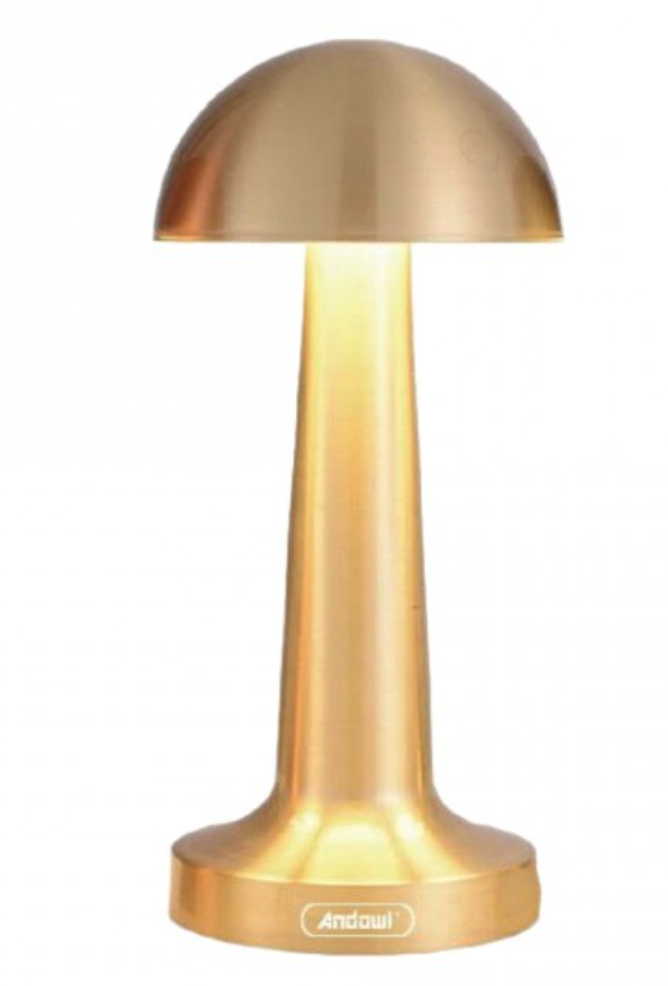 Lampa de birou portabila Gold ciupercuta Q TL142 Andowl