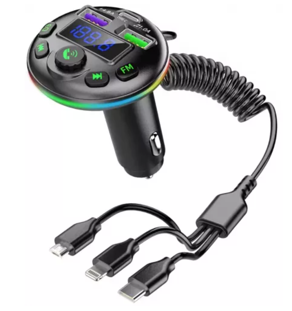 Modulator auto cu LED RGB BT FM Handsfree USB QC81