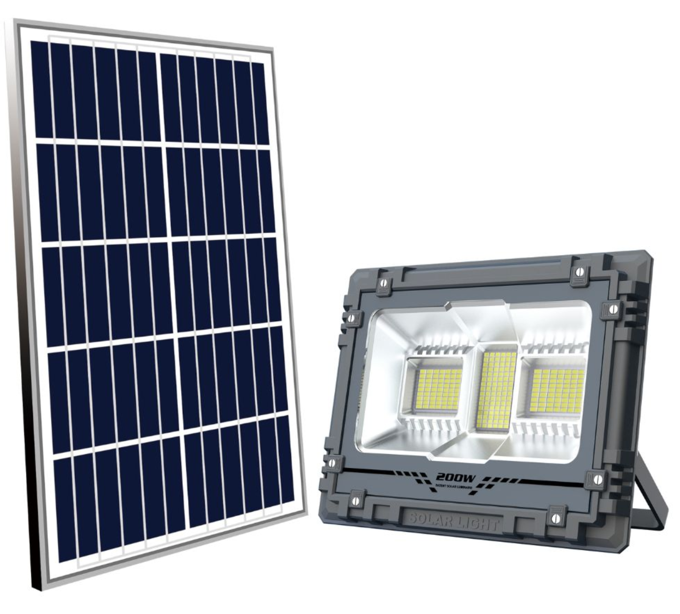 Proiector Solar Led 200W Iluminat Perimetral cu Panou Solar 5V 25W CL114