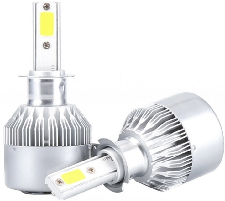 Set 2 becuri Led C6 H3 putere 36W temperatura 6500K