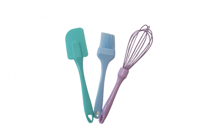 Set 3 ustensile de bucatarie pensula paleta tel silicon