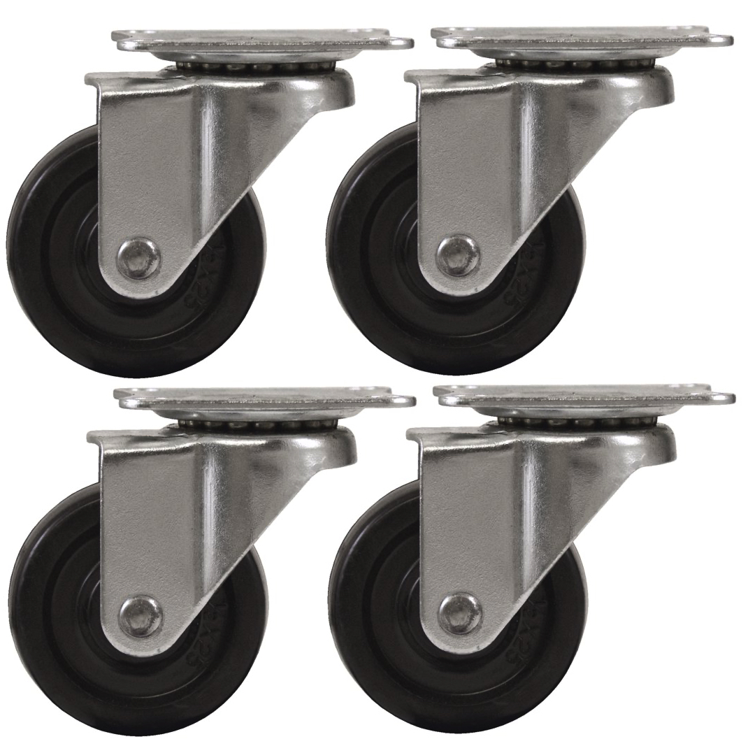 Set 4 Roti 40mm NEGRE Pivotante NEGRE ROTILE culoarea Negru