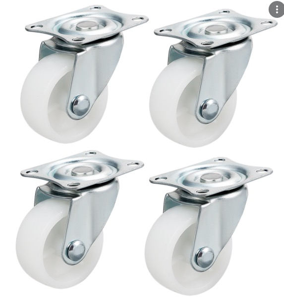 Set 4 Roti 40mm ALBE Pivotante ROTILE culoarea alba