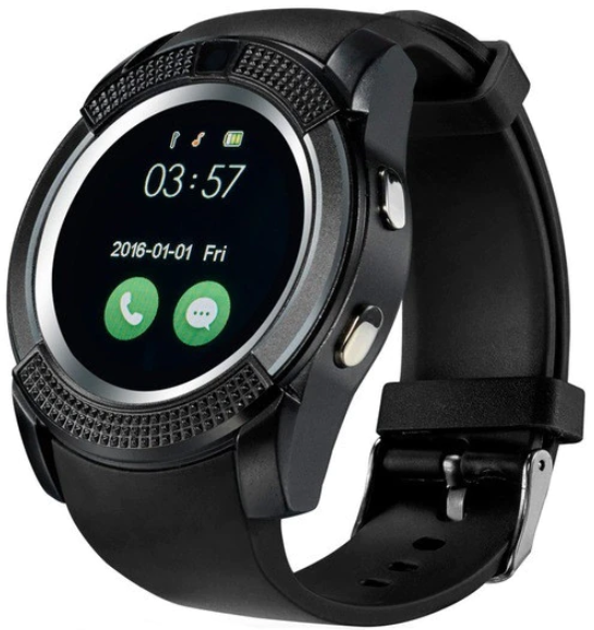 Smartwatch V8 HandsFree Bluetooth 3.0 Micro SIM Android Camera 1.3MP Negru