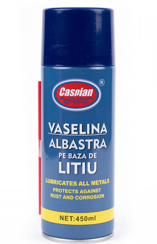 Spray vaselina albastra Caspian 450ml pe baza de litiu