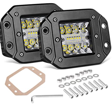 Set 2 Proiectoare Auto LED 48W: Iluminare Puternică și Siguranță Superioară pentru Drumeții Nocturne