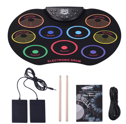 Set Portabil Tobe Electronice 9 Pad pentru Copii Creativi: Cadou Muzical Perfect!