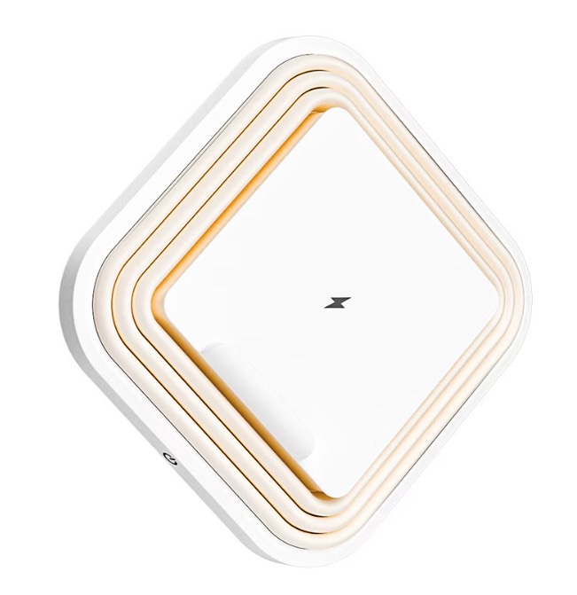 Lampa de noapte LED A92 pliabila incarcare wireless 25W alba 138x138mm