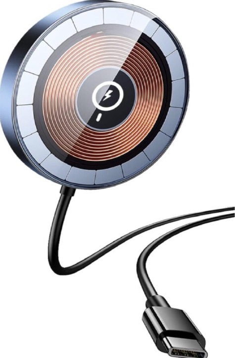 Incarcator wireless magnetic de 20W cu design transparent si LED Andowl Q PD01