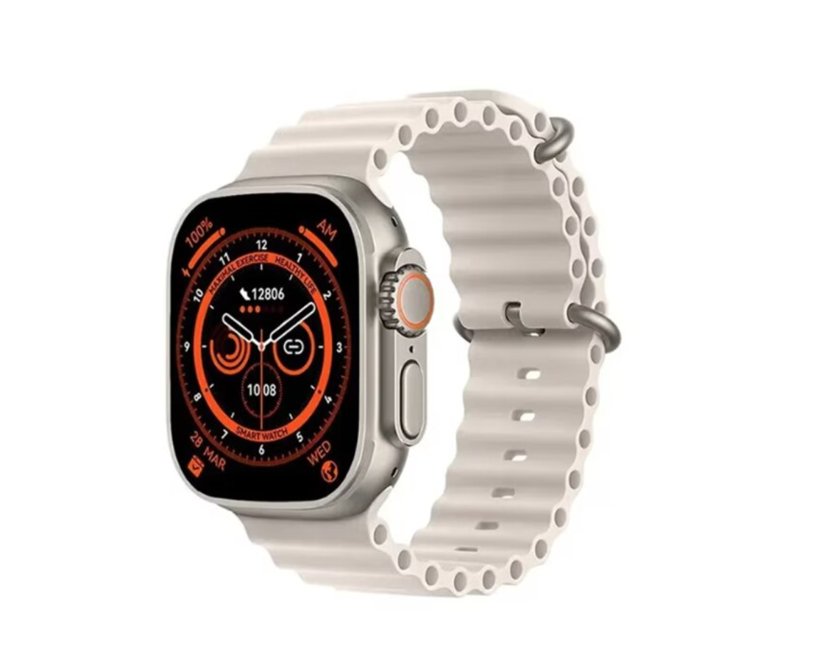 UB Ceas Smartwatch T900 Ultra, 49 mm, Incarcare wireless, Apeluri, Notificari, Muzica, Vremea,