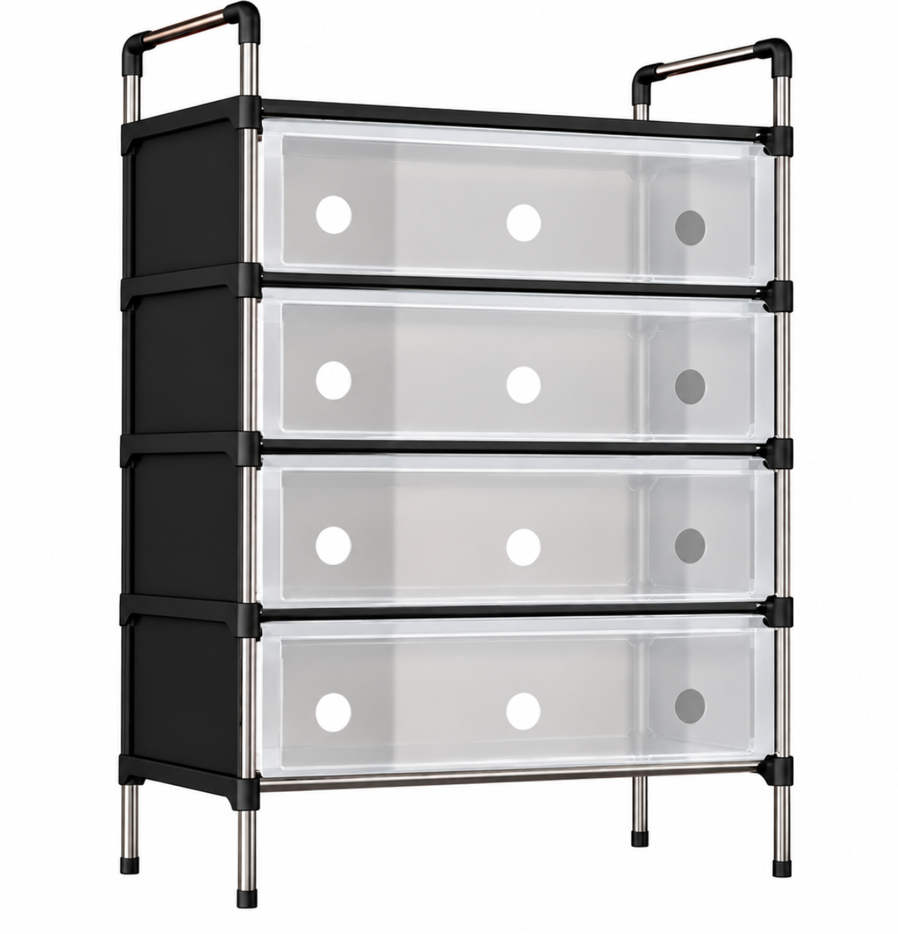UB Comoda cu 4 sertare cadru metalic design modern organizator depozitare wfb6205