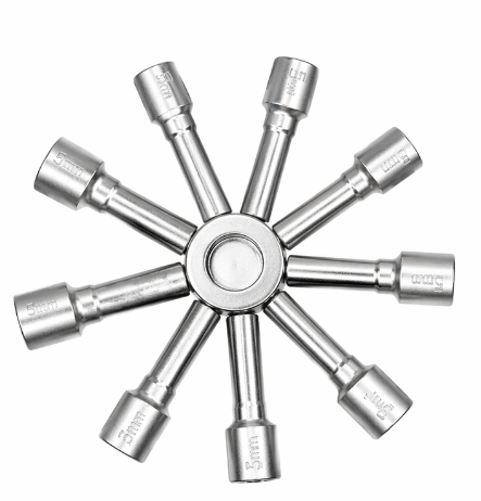 Set 2 Chei multifunctionale 9 capete tip stea de la 5 la 13 mm prindere magnetica