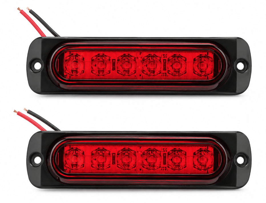 Set 2 mini Lampi LED Rosii laterale de Gabarit 12V 24V pentru Camion Remorca Platforma si Utilaje