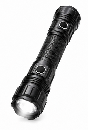 Lanterna de mana LED CB B201 4 LED Alb + Rosu + Albastru + Galben Acumulator 3750 mAh Zoom Reglabil