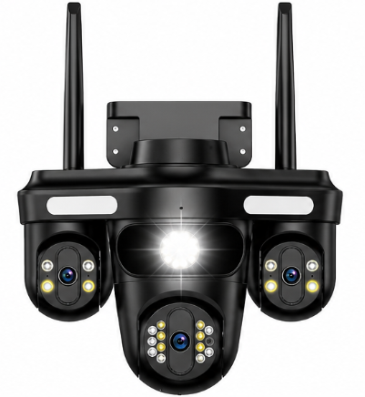 Camera de supraveghere WiFi Multi Screen 12MP Ultra HD PTZ 355 monitorizare 360 Full Color PIR IP66